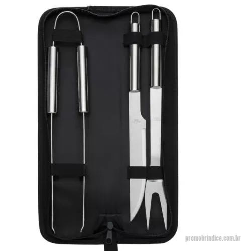 Kit churrasco personalizado - Kit Churrasco 3 peças 37,2 x 9,1 cm