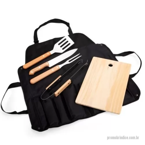 Kit churrasco personalizado - Kit Churrasco 6 Peças - 60 X 54 X 4 cm