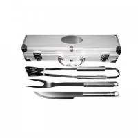 Kit Churrasco 3p?s com Maleta Inox