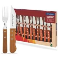 Kit churrasco Tramontina modelo jumbo. Gravação indelével da logo a laser as facas. Um presente útil, com ótima apresentação e durabilidade extrema, garantindo a visualização da sua marca por muitos e muitos anos. Despachamos com frete pago para todo o Brasil.