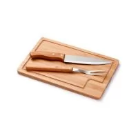 Kit Churrasco Tabua Faca e Garfo para Brindes