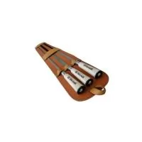 Conjunto de 3 espetos para churrasco, Um espeto 10 mm, 01 espeto 15 mm e 01 espeto 20mm, feitos em aço inox 304. Acompanha Bainha de couro para os 03 espetos. Personalizado a laser na bainha e no espeto (osso).