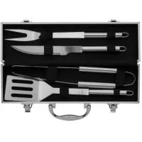 Kit Churrasco 4 peças 13,1 x 6,9 x 38 cm