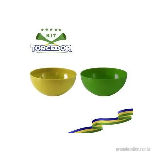 Kit copa do mundo personalizado - Bowl personalizado é um brinde personalizado perfeito para petiscar com a galera assistindo o jogo da seleção canarinho!