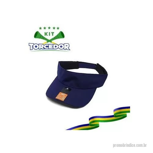 Kit copa do mundo personalizado - A viseira de poliéster é um acessório versátil e prático, feito de um material sintético durável e resistente. Características- Material: Poliéster, um material sintético conhecido por sua durabilidade e resistência. - Leveza: As viseiras de poliéste