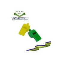 Apito personalizado é um dos brindes personalizados preferidos para distribuir em eventos na copa do mundo.