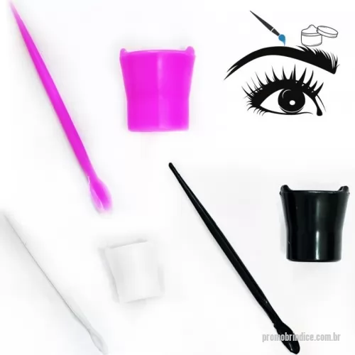 Kit cosmético personalizado - Dappen - Conjunto - Pote + colher para  Estética / Henna / Sobrancelhas / Cílios 