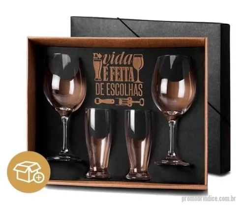Kit costura personalizado - Kit de Taças de Vinho e Tulipa para Cerveja Personalizado