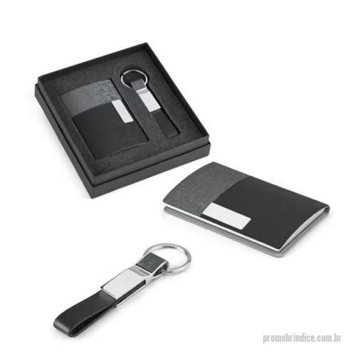 Kit executivo personalizado - Kit de porta cartões e chaveiro