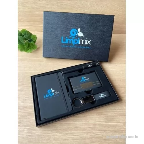 Kit executivo personalizado - KIT EXECUTIVO - PORTA CARTÃO BLOCO - PM19220
