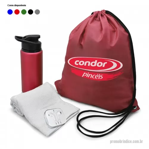 Kit fitness personalizado - Kit Fitness com Mochila Saco