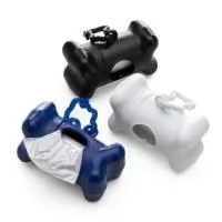 Descrição: Kit saquinho coletor em formato de osso. Produzido em material plástico, o kit possui abertura lateral para encaixe do rolo e parte frontal vazada com dente plástico, permitindo puxar e destacar os saquinhos. Acompanha mosquetão e rolo de saquinhos.  Altura :  6cm  Largura :  4,2 cm  Comprimento :  9,2 cm  Medidas aproximadas para gravação (CxL):  3 cm x 3,7 cm  Peso aproximado (g):  62