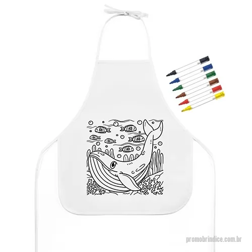 Kit infantil personalizado - kit Avental + Canetas para Tecido
