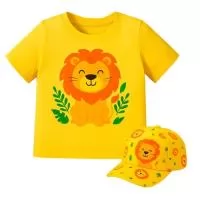Kit Infantil Boné e Camiseta, varias opções de modelos, Tecidos e estampas. Fabricação propria.