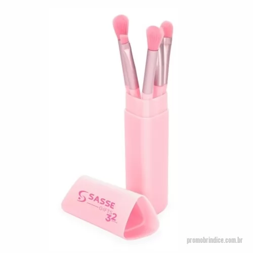Kit maquiagem personalizado - Kit estojo com 5 Pincéis