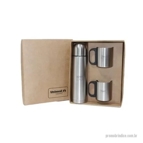 Kit personalizado - Kits com canecas e garrafa térmicas para brindes personalizado promocional 
