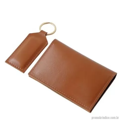 Kit personalizado -  Kit Chaveiro e Carteira de Couro Personalizada