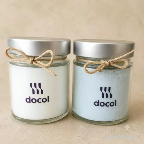 Kit personalizado personalizado - kit aromatizado contendo 1 uma vela e 1 sal de banho .