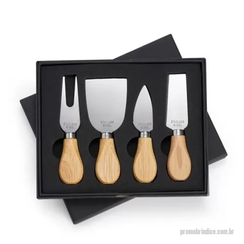 kit queijo personalizado - Kit Queijo 4 Peças - 5,8 x 18,9 x  2,2 cm