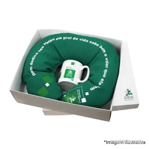 Kit relaxamento personalizado - Kit Relax Dia do Médico Kit composto por: 01 caneca reta 300ml personalizada 01 descanso de pescoço personalizado 01 caixa para presente personalizada 