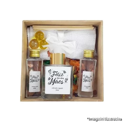 Kit SPA personalizado - Kit composto por: 01 Caixa para presente 01 Sabonete liquido com gliter para as mãos de 100ml 01 Toalha de mão 03 Cápsulas de óleo 02 Mini aromatizadores de 40ml 01 Mini sal de banho Personalização na Caixa em Silk Personalização Adesiva nos rótulos dos frascos 