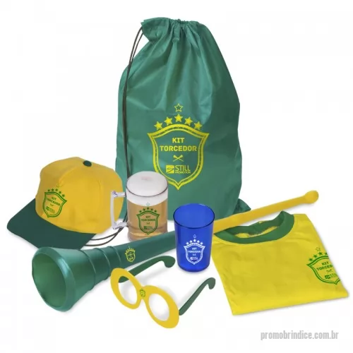 Kit torcedor personalizado - Kit composto por itens onde o torcedor possa demonstrar o seu amor pelo esporte. Cada item que compõe o kit pode ser escolhido pelo cliente