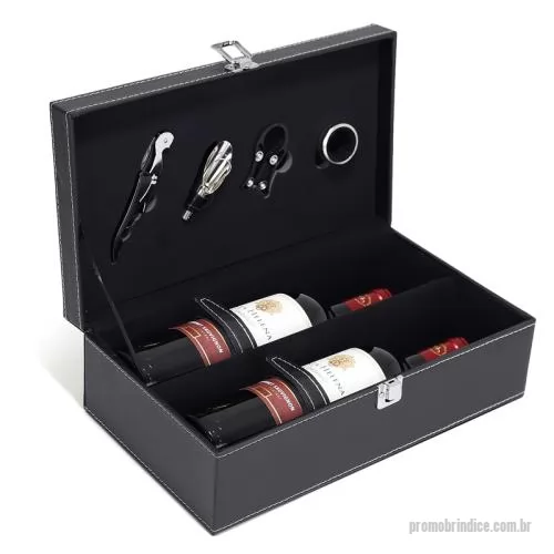 Kit vinho personalizado - Kit Vinho 4 peças Personalizado