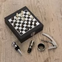 Kit Vinho Xadrez 4 peças - 4,5 x 14,2 x 16,2 cm