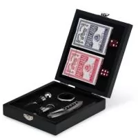 Kit Vinho com Jogo de Baralho - 4,6 x 14,7 x 16,7 cm