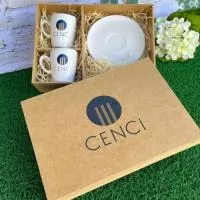 KIT 2 XICARAS CAFE EXPRESSO LONGO - PROTEL - CAIXA MDF
