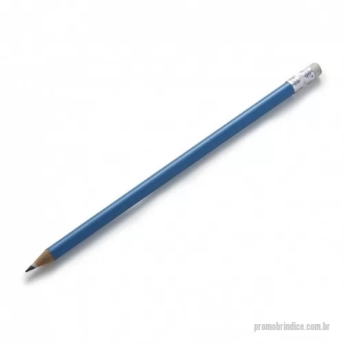 Lápis com Borracha personalizados - - Lápis resinado colorido com borracha e grafite preto, guarnição prateada.    Dimensões:  Largura: 0,7cm  Comprimento: 18,9cm  Peso aproximado: 9(g)