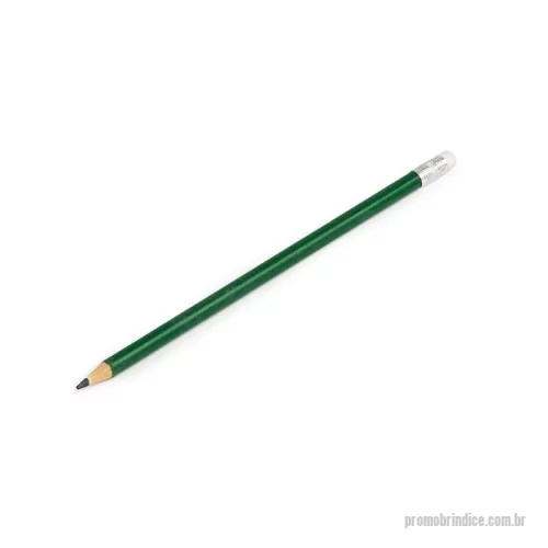 Lápis com Borracha personalizados - Lápis redondo N2 com guarnição prateada e borracha.
