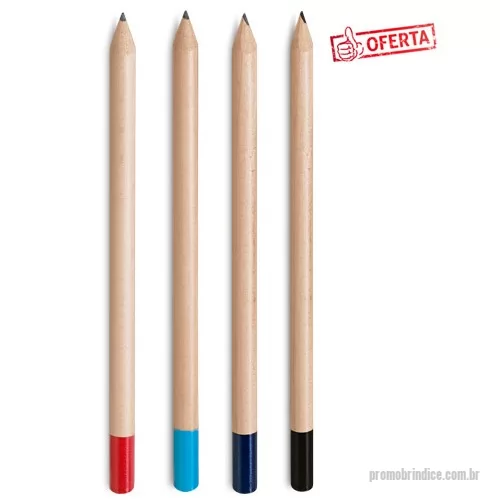 Lápis de cor personalizados - Lápis Promocional, Com ponteira colorida o lápis promocional é um brinde de custo baixo. Ele pode ser personalizado com impressão à laser ou Tampografia. É a escolha certa para distribuir em feiras ou convenções
