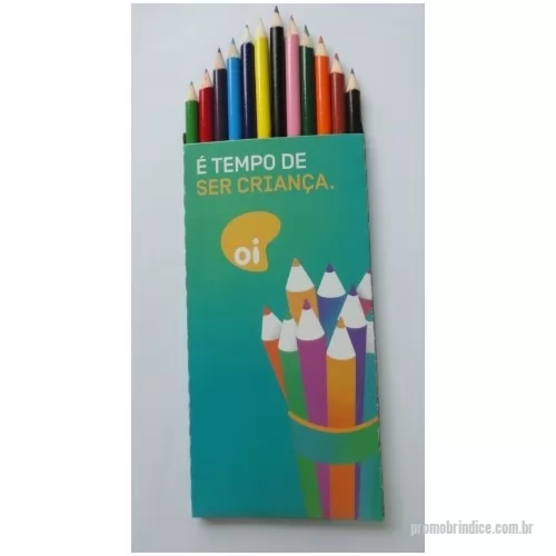 Lápis de cor personalizados - Lápis de cor , tamanho padrão em caixa de papel duplex r, com 6 ou 12 cores