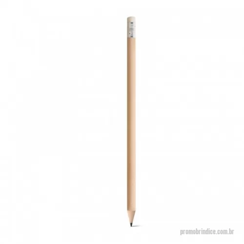 Lápis ecológico personalizados - Lápis apontado com borracha. Grau de dureza: HB. ø7 x 190 mm