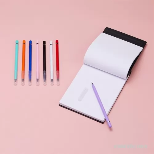 Lápis ecológico personalizados - Lápis metal infinito com ponteira de grafite e liga metálica resistente, não é necessário apontá-lo.