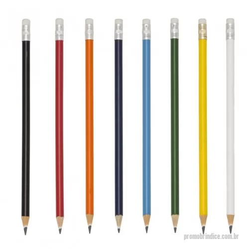 Lápis personalizados - ápis resinado colorido com borracha e grafite preto, guarnição prateada.
