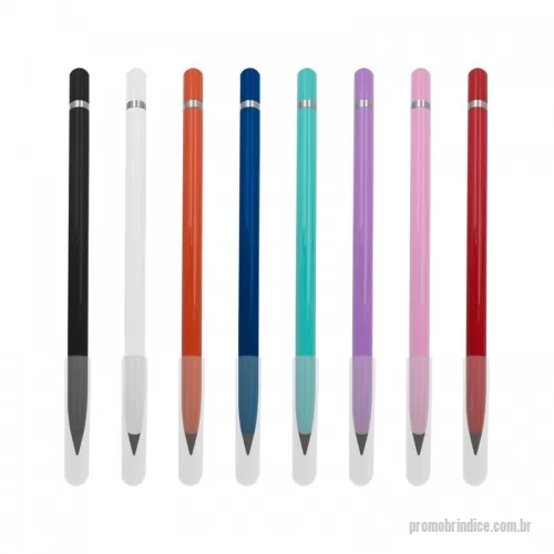 Lápis personalizados - Caneta lápis infinito personalizado. Sem tinta com ponta de liga metálica com grafite que não desgasta e não precisa apontar, pode ser apagado com borracha comum.