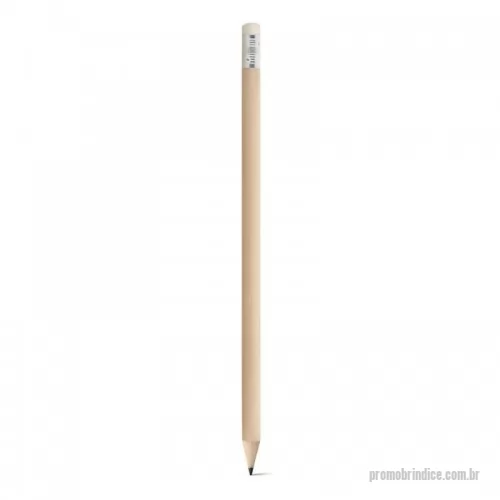 Lápis personalizados - Lápis apontado com borracha. Grau de dureza: HB. ø7 x 190 mm