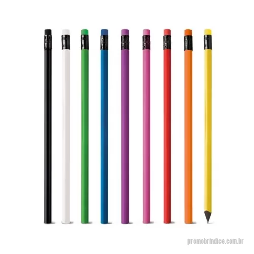 Lápis personalizados - Lápis em resina 100% reciclada com borracha. Grau de dureza: HB. Produto certificado de acordo com a portaria Inmetro nº423 de 8/out/2021. ø7 x 190 mm