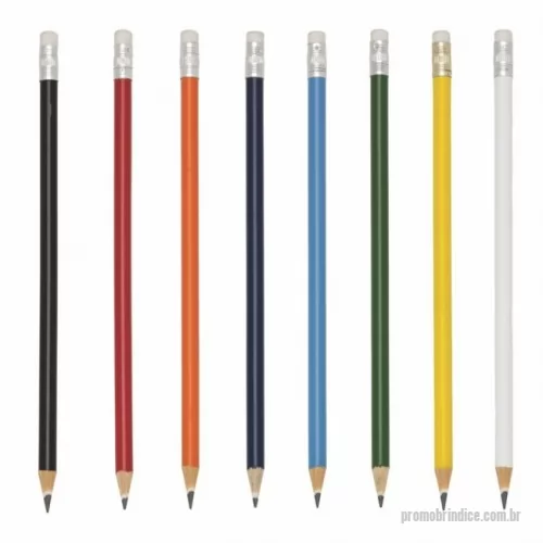 Lápis personalizados - Lápis resinado colorido com borracha e grafite preto, guarnição prateada. Obs.: Apenas na cor natural o lápis é de madeira de reflorestamento.