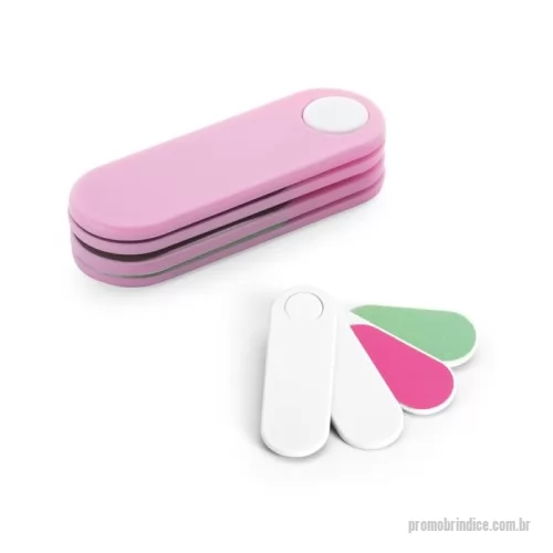 Lixa de unha personalizada - Kit de 4 lixas. Composto por: 2 lixas abrasivas e 2 lixas polidoras. 22 x 65 x 17 mm