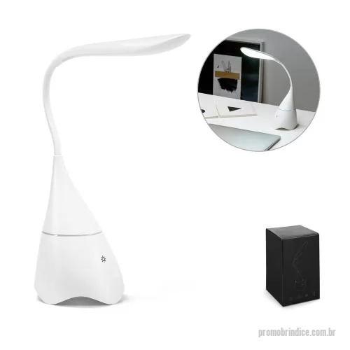 Luminária de Mesa personalizada - Luminária de mesa com caixa de som em ABS