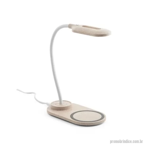 Luminária de Mesa personalizada - Luminária LED Com carregador Wireless Personalizada