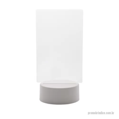 Luminária de Mesa personalizada - Luminária de mesa com luz Led, tela acrílica e base plástica. Acompanha caneta plástica com apagador integrado, tela 3D acrílica, base Led luminosa com cabo USB e espaço para 3 pilhas AA 1.5V 
