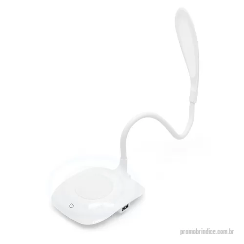 Luminária personalizada - Luminária LED com Carregador Wireless Personalizada