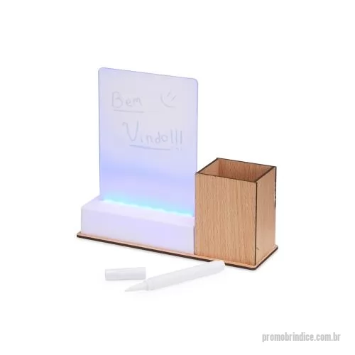 Luminária personalizada - Luminária de Mesa com Quadro de Mensagens em LED Personalizada