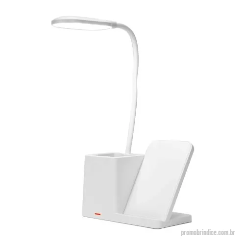 Luminária personalizada - Luminária LED com Carregador por Indução Wireless Personalizada