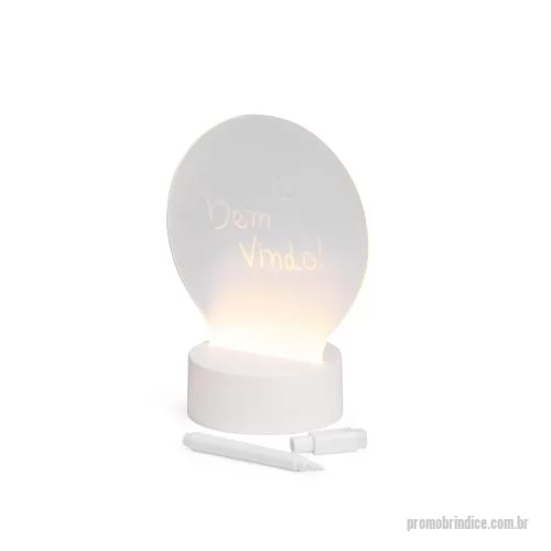 Luminária personalizada - Luminária de Mesa com Quadro de Mensagens em LED Personalizada
