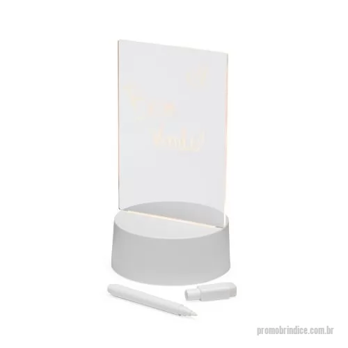 Luminária personalizada - Luminária de Mesa com Quadro de Mensagens em LED Personalizada